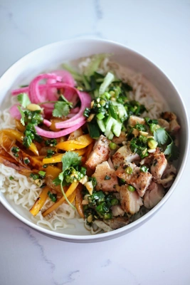 Ginger Scallion Chicken Noodle Bowl | Jackie Shao | Foody