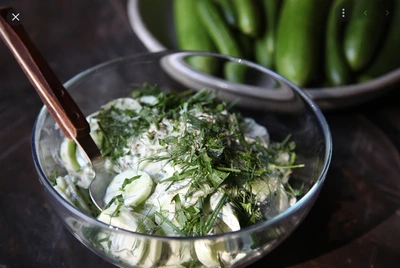 Gurkensalat - German Cucumber Salad | Volkswurst | Foody