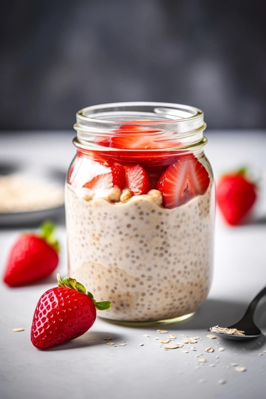 PB & J Overnight Oats Ingrid Clay Foody